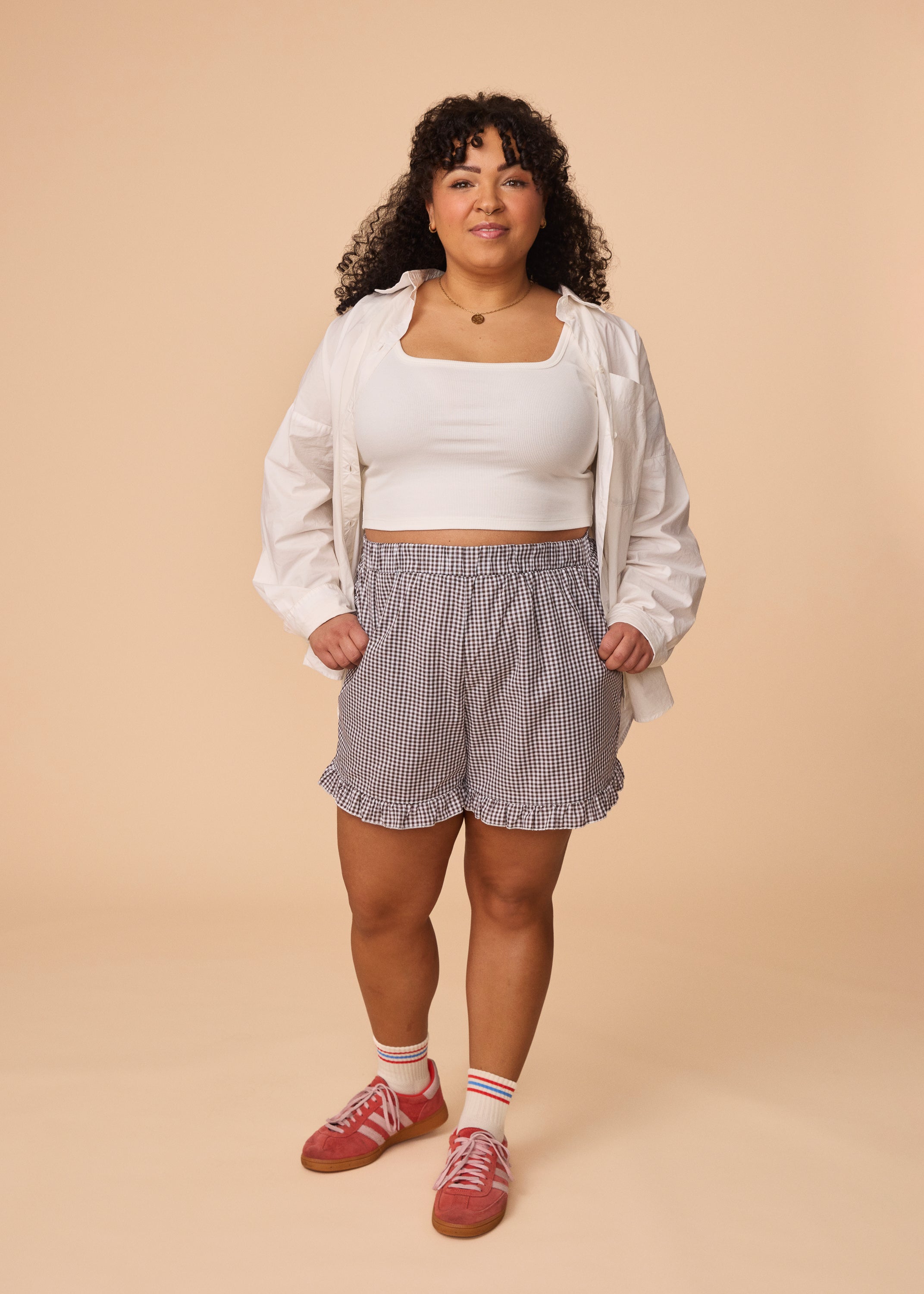 Ruffle Shorts Plus Size Plus Cheesecloth Ruffle Flippy Shorts